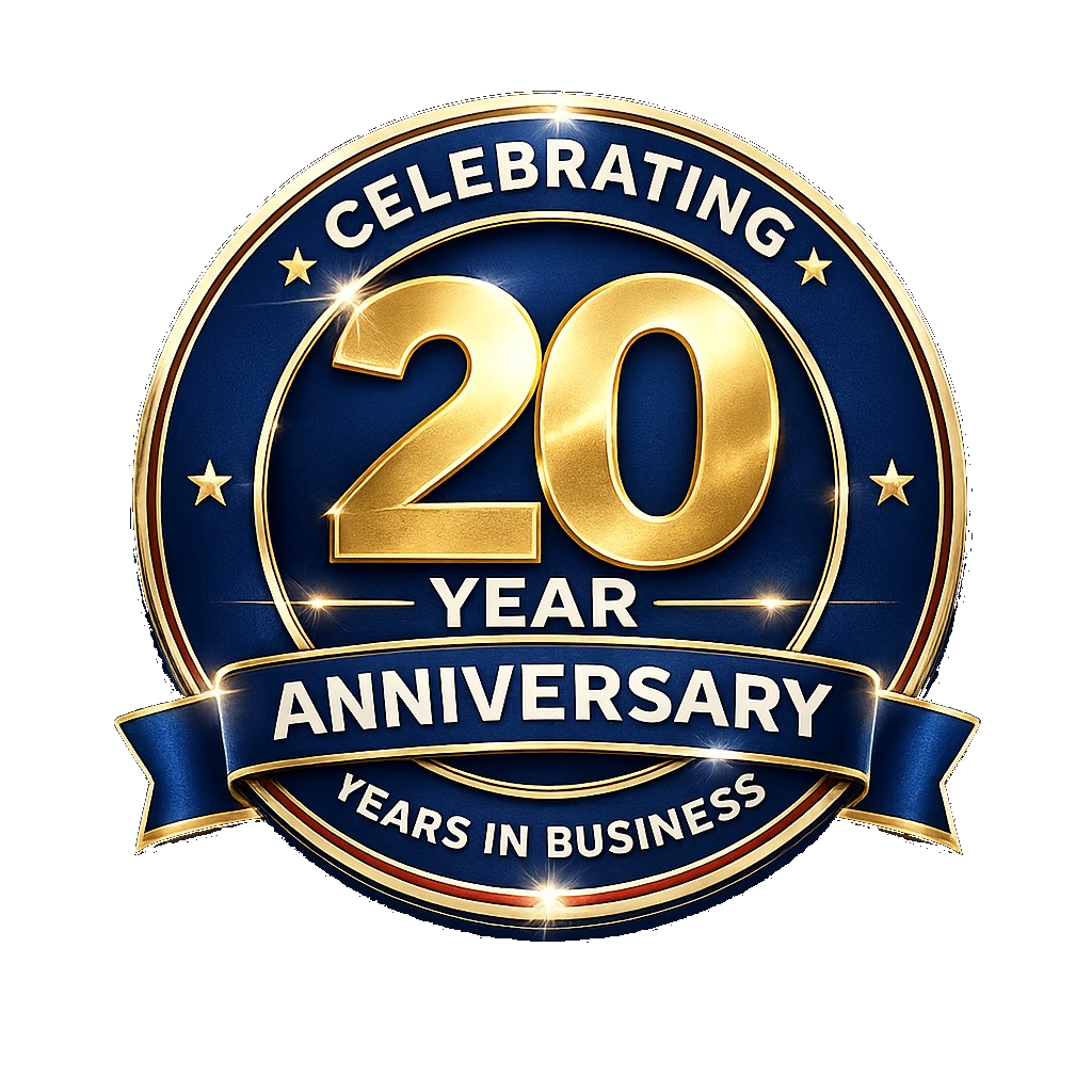 Celebrating 20 year anniversary — years in business