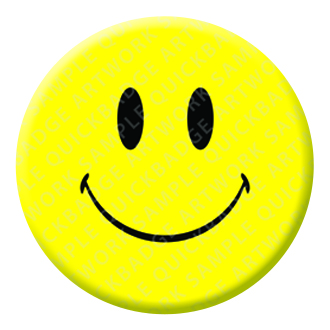 Smiley Face Button Pin Badge