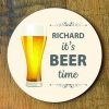 Beer Time Personalised Coaster