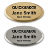 Oval Metal Name Badge 64mm x 34mm